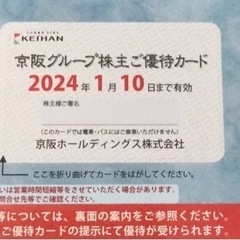 未使用 京阪グループ株主ご優待カード 1セット ひらかたパークプール入園券など 有効期限:2024年1月10日 (プールは23年9月3日)迄の画像
