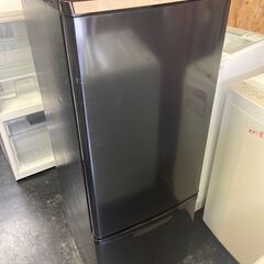 ☆中古￥15,800！Panasonic　パナソニック　168㍑2ドア冷蔵庫　家電　2019年製　幅48㎝ｘ奥行59㎝ｘ高さ130㎝　NR-BW17BC-K型　【BG227】