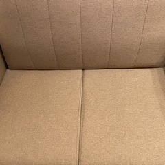 【受付8/6まで】2人がけソファ ブラウンの画像