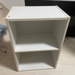 2段カラーボックス ホワイト