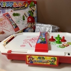 スーパーマリオ　ストライクエアホッケー　取扱説明書付き　おうちでゲームセンター気分で遊べる♪の画像