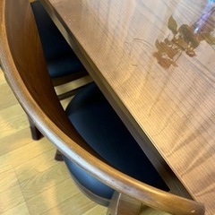 天然木ダイニングテーブルセットの画像