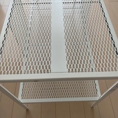 IKEA BAGGEBO バッゲボー テレビ台, メタル/ホワイトの画像