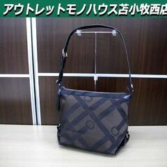本物 LANCEL シグネチャー ショルダーバッグ ブラウン レ...