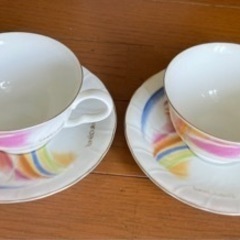ルネ・ローラン　LuneLouran　カップ＆ソーサー　ペアセット  の画像