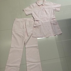 ピンク色　白衣　上下セット　Mサイズ