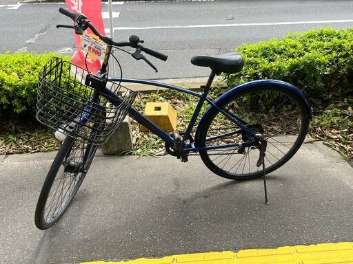 【リサイクルショップどりーむ鹿大前店】No.963　自転車　ママチャリ　カゴ付き　27インチ　ベル付き　LEDオートライト付き　6段ギア付き