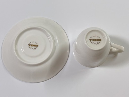 東栄美器ニューボーンチャイナ白磁カップ&ソーサーセット5脚