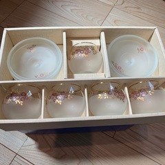 グラス5セット➕お茶菓子入れ