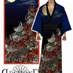 未使用！定価19800円メンズ浴衣☆和柄　月夜　花火　夏物