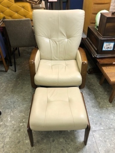 karimoku chitano オットマン付きチェア