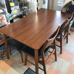 ダイニングテーブルセット 4人用(イス&ベンチ付き) ※中古Bランク品