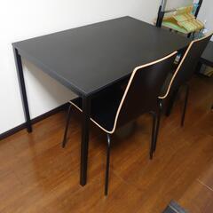 【0円にもなります】IKEAのテーブル&椅子2つの画像