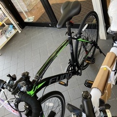 🚲再入荷🚲未使用🚲21テクノロジー FUNN 700C ロードバイク 黒×グリーン🚲1430の画像