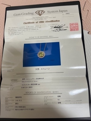 ［値下げ中]新品未使用⭐️希少石スフェーン18金PGネックレス