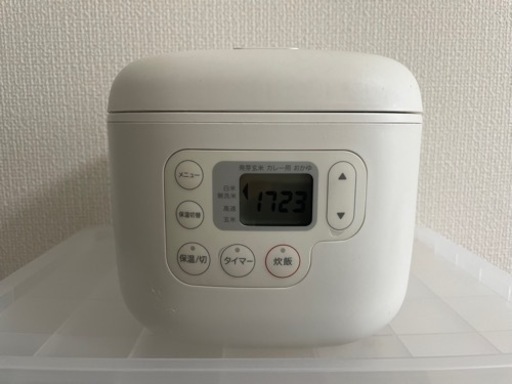 【中古品】無印良品　しゃもじ置き付き炊飯器・３合　ＭＪ‐ＲＣ３Ａ【豊中市】