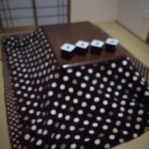 【取引先決定】家具調 長方形こたつ、こたつ布団セット