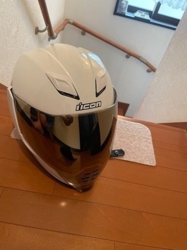 アイコン　エアフライト　ヘルメット　白　Lサイズ