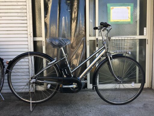 地域限定送料無料　ブリヂストン　ACL　新基準　8,1AH　27インチ　シルバー　ナチュラ　ビビ　神戸市　電動自転車