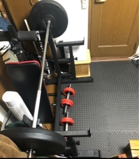 バーベル台、バーベルセット　ベンチプレス50キロ