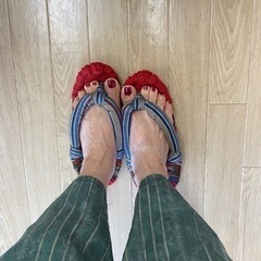 夏だ❗️裸足だ❗️布草履た❗️