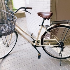 大人用自転車　ベージュ