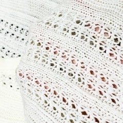 【8/10   処分します。】ZARA サマーニット クリーム ホワイト 白ニット クロシェ編み 半袖 ラブリーの画像