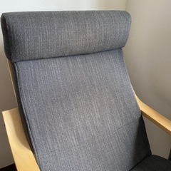 IKEA POENG ポエング オットマン付きの画像