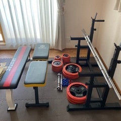 ベンチプレス　バーベル　ダンベル　プレートセット
