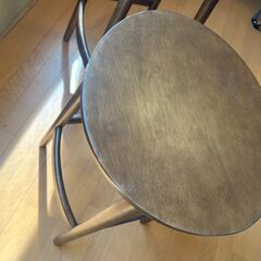 スツール　ブラウン　2点セットの画像