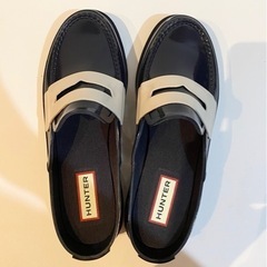 新品 ハンター 定価16,500円 バックレス ローファーの画像