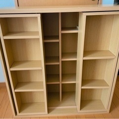 【決まりました】ニトリ　スライド本棚(モッサ 80 LBR) ラ...