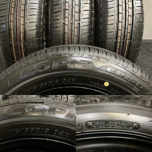 タイヤ未走行に近い【BS ECOPIA EP150 175/65R15】夏タイヤ【スチールホイール 15インチ 6J4HPCD100】