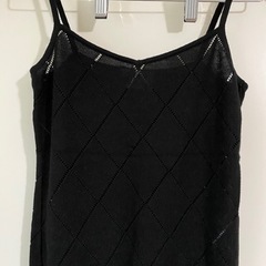 クミキョク ニット インナーキャミソール 黒の画像