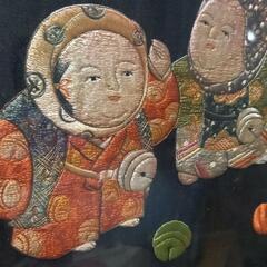 刺繍絵　韓国製　アンティークの画像