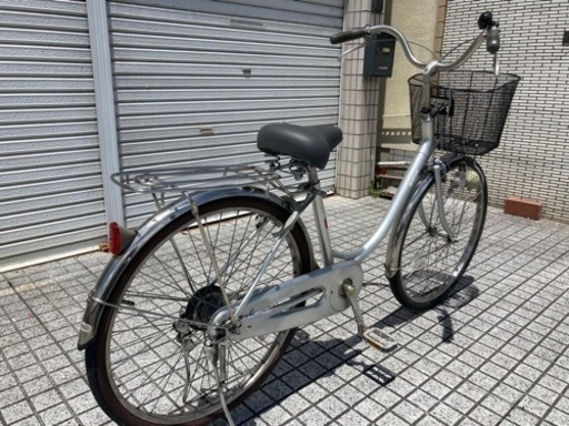 【24インチ自転車】ブリヂストン製　変速なし　前タイヤ、サドル、カゴ新品❗️若林自転車　浜大津店　SALE中❗️