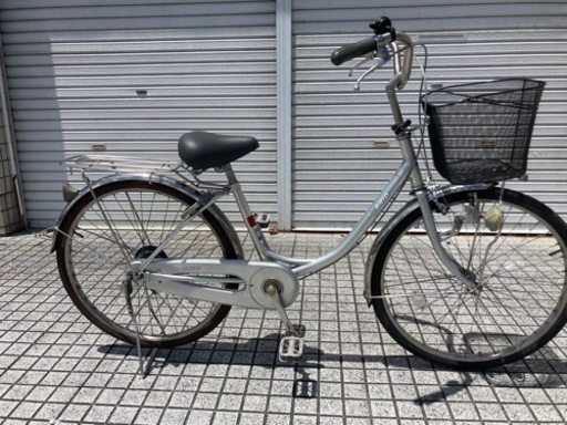 【24インチ自転車】ブリヂストン製　変速なし　前タイヤ、サドル、カゴ新品❗️若林自転車　浜大津店　SALE中❗️