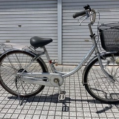 【24インチ自転車】ブリヂストン製　変速なし　前タイヤ、サドル、...