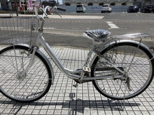 【26インチ自転車】マルイシ製　LEDオートライト付　変速なし　前カゴ、サドル新品❗️若林自転車　浜大津店　SALE中❗️