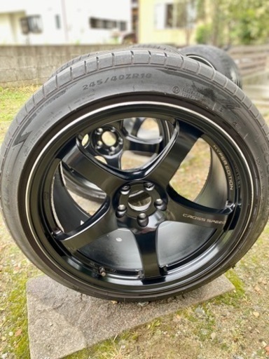 crossspeed cr5 F8.5J+45 Ｒ9.5J+45 5H100  F225/40r18 Ｒ245/40r18 プリウス/86/BRZ/インプレッサ/カロスポ/セリカなど