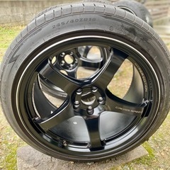 crossspeed cr5 F8.5J+45 Ｒ9.5J+45 5H100  F225/40r18 Ｒ245/40r18 プリウス/86/BRZ/インプレッサ/カロスポ/セリカなどの画像