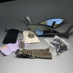 【美品】オートバイ バックミラー ハーレー用 ダイナ用 サイドミ...