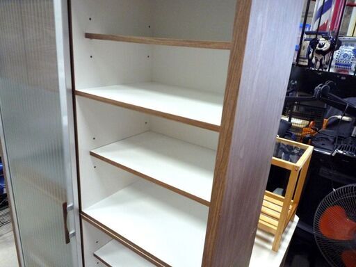 キッチンボード 食器棚 レンジボード ガラス扉 フォレ120KB 中古 レンジ台 札幌市東区 新道東店