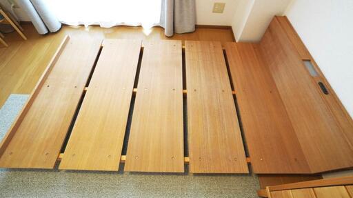 《タイムセール中 8/13(日)まで》 STACEY2 ベッドフレーム セミダブル ナチュラルカラー