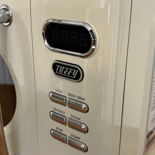 Toffy 電子レンジ かわいい レトロカラー フラット庫内 一人暮らし