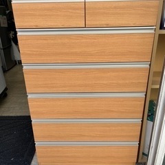 【美品】大川家具 6段チェスト タンス 