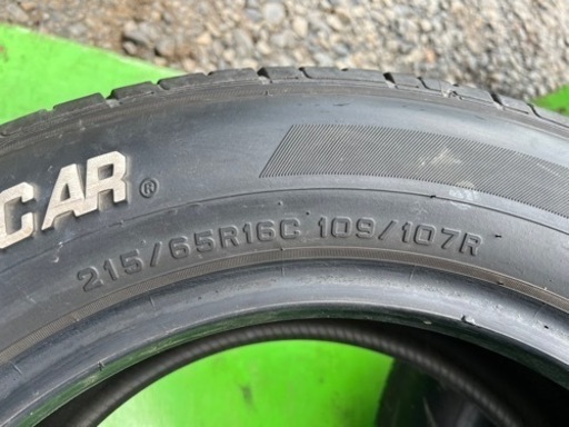 タイヤ4本 《 グッドイヤー 》 イーグル #1ナスカー [ 195/65R16 109/107R] 5分山★ 商用車 ホワイトレター