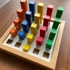 ペグ刺し　モンテッソーリ　知育おもちゃ　木製玩具の画像