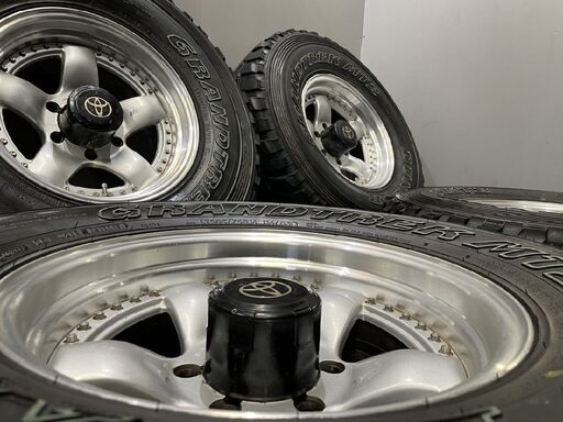 【DUNLOP GRANDTREK MT2 LT285/75R16】夏タイヤ【ブラッドレー IX 16インチ 8J6HPCD139.7±0】ホワイトレター ランクル80等　(TE963) クレジットカード QR決済可能