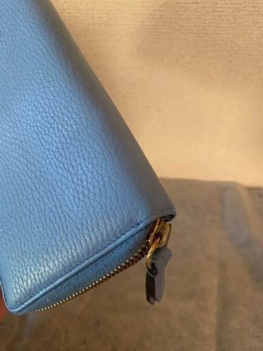 GUCCI グッチ 長財布 ラウンドファスナー GG マーモント メンズ レディース 男女兼用 レザー 本革 アクアブルー